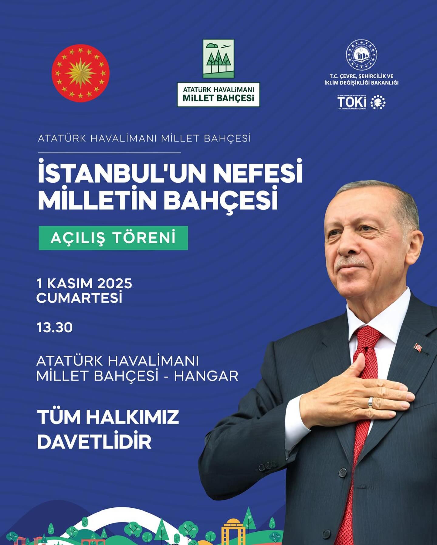 İstanbul’un yeni nefesi, Atatürk Havalimanı Millet Bahçesi açılıyor!